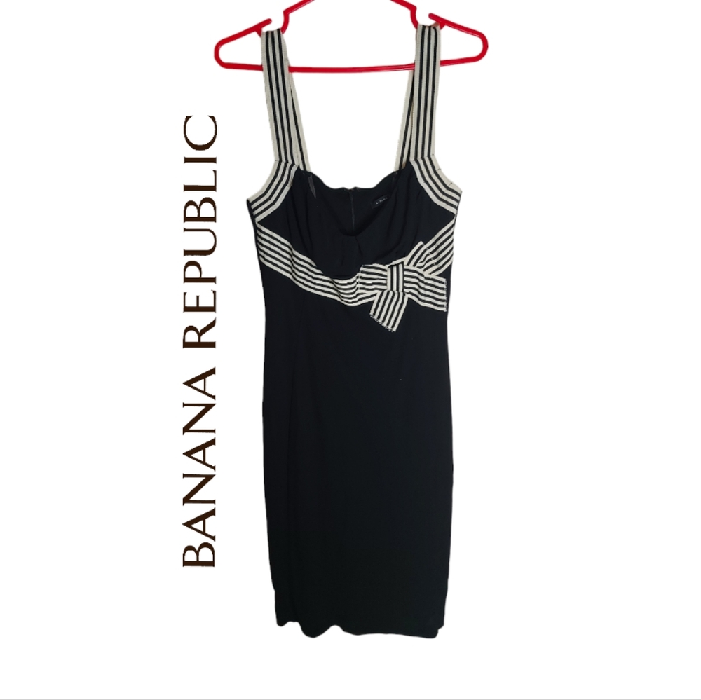 Banana Republic Jersey Dress With Stripe Bow
